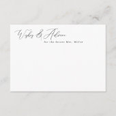 ミニマエレガントリストの願いとアドバイスカード エンクロージャーカード (正面)