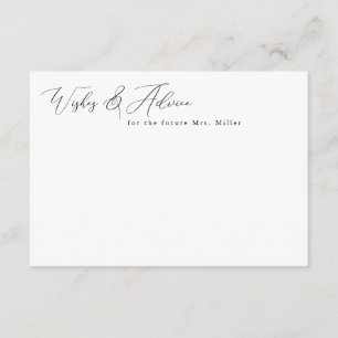 ミニマエレガントリストの願いとアドバイスカード エンクロージャーカード