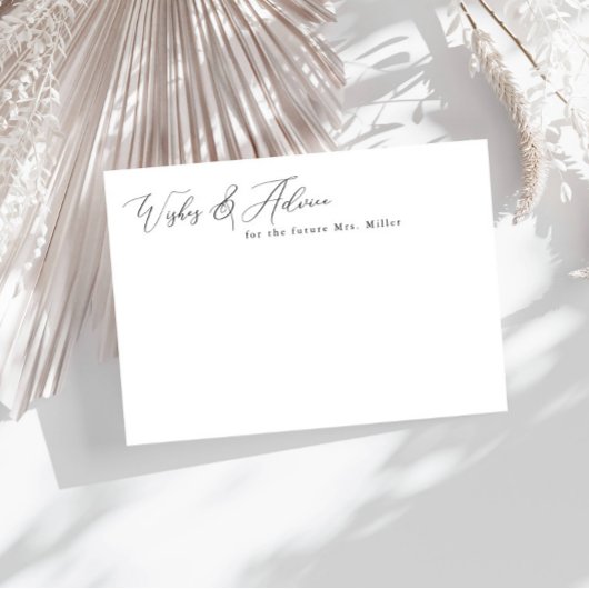 ミニマエレガントリストの願いとアドバイスカード エンクロージャーカード