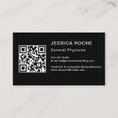 ミニマエレガントリストの黒人総合医師 名刺 (裏面)