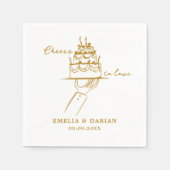 ミニマエレガントリストのNを愛す結婚る応援 スタンダードカクテルナプキン (正面)