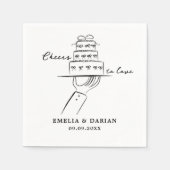 ミニマエレガントリストのNを愛す結婚る応援 スタンダードカクテルナプキン (正面)