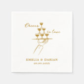 ミニマエレガントリストのNを愛す結婚る応援 スタンダードカクテルナプキン (正面)