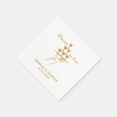 ミニマエレガントリストのNを愛す結婚る応援 スタンダードカクテルナプキン (角)