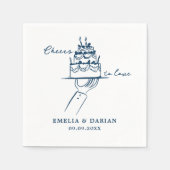 ミニマエレガントリストのNを愛す結婚る応援 スタンダードカクテルナプキン (正面)