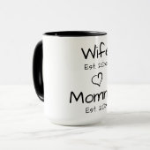 ミニマエレガントリストは妻とママのマグをパーソナライズ マグカップ (正面左)