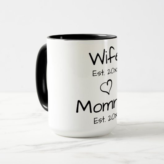 ミニマエレガントリストは妻とママのマグをパーソナライズ マグカップ (正面左)