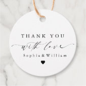 ミニマエレガントリストは愛を持って結婚ありがとう フェイバータグ (正面)