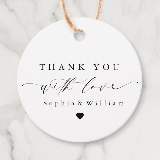 ミニマエレガントリストは愛を持って結婚ありがとう フェイバータグ (正面)