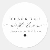 ミニマエレガントリストは愛を持って結婚ありがとう ラウンドシール (正面)