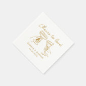 ミニマエレガントリストを愛するカップルの結婚応援 スタンダードカクテルナプキン (角)