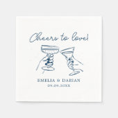 ミニマエレガントリストを愛するカップルの結婚応援 スタンダードカクテルナプキン (正面)