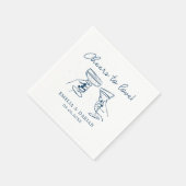 ミニマエレガントリストを愛するカップルの結婚応援 スタンダードカクテルナプキン (角)