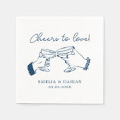 ミニマエレガントリストを愛するカップルの結婚応援 スタンダードカクテルナプキン (正面)