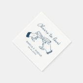 ミニマエレガントリストを愛するカップルの結婚応援 スタンダードカクテルナプキン (角)