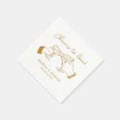 ミニマエレガントリストを愛するカップルの結婚応援 スタンダードカクテルナプキン (角)