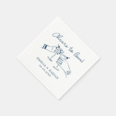 ミニマエレガントリストを愛するカップルの結婚応援 スタンダードカクテルナプキン (角)