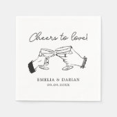 ミニマエレガントリストを愛するカップルの結婚応援 スタンダードカクテルナプキン (正面)