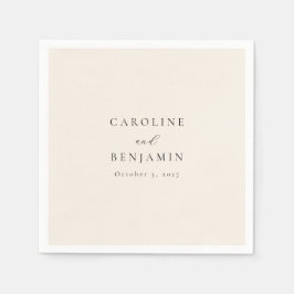 ミニマエレガントリストアイボリークリームカリフ結婚ィズ スタンダードカクテルナプキン