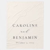 ミニマエレガントリストアイボリークリームカリフ結婚ィズ フリースブランケット (正面)