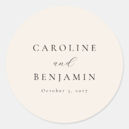 ミニマエレガントリストアイボリークリームカリフ結婚ィズ ラウンドシール