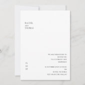ミニマエレガントリストアイボリー結婚式招待状 招待状 (正面)