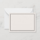 ミニマエレガントリストアイボリー3文字モノグラム ノートカード (裏面)