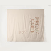 ミニマエレガントリストアーモンドパステル結婚の背景 タペストリー (正面(横))