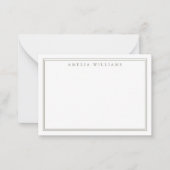 ミニマエレガントリストオリーブグリーン縁ど2 ノートカード (正面)