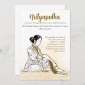 ミニマエレガントリストカサックダンスプログラム招待状 招待状 (正面/裏面)