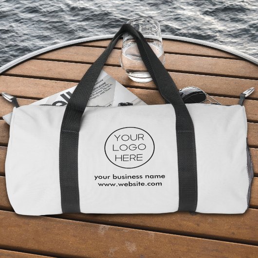 ミニマエレガントリストカスタムのビジネスロゴ |グレー ダッフルバッグ