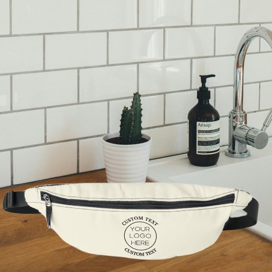 ミニマエレガントリストカスタムのビジネスロゴ |ベージュ ファニーパック