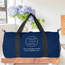 ミニマエレガントリストカスタムビジネスロゴ海軍 ダッフルバッグ