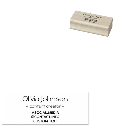 ミニマエレガントリストカスタムプロフェッショナル情報 ラバースタンプ (押印)