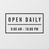 ミニマエレガントリストカフェウェルカムオープンデイリーサイン ウィンドウサイン (シート)