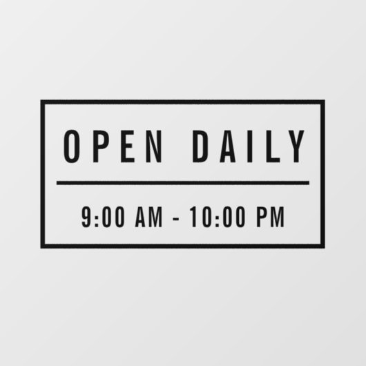 ミニマエレガントリストカフェウェルカムオープンデイリーサイン ウィンドウサイン (シート)