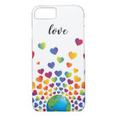 ミニマエレガントリストカラフルレインボーハートデザイン Case-Mate iPhoneケース (裏面)