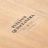 ミニマエレガントリストキンセアニェラ アクリル招待状 (レイダウン)