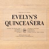 ミニマエレガントリストキンセアニェラ アクリル招待状 (正面)