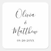 ミニマエレガントリストクラシックホワイト結婚 スクエアシール (正面)