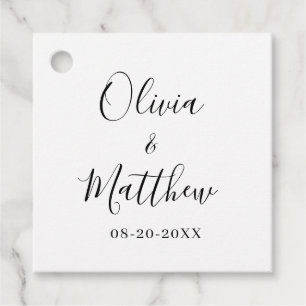 ミニマエレガントリストクラシックホワイト結婚 フェイバータグ