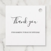 ミニマエレガントリストクラシックホワイト結婚 フェイバータグ (裏面)