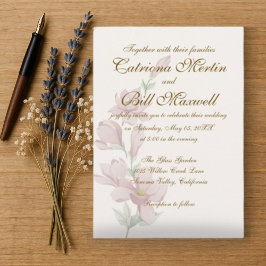 ミニマエレガントリストクラシック結婚式招待状 招待状