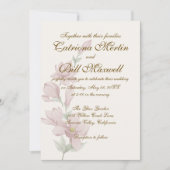 ミニマエレガントリストクラシック結婚式招待状 招待状 (正面)