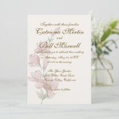 ミニマエレガントリストクラシック結婚式招待状 招待状 (スタンド正面)