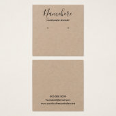 ミニマエレガントリストクラフトイヤリング表示カード (正面&裏面)