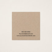 ミニマエレガントリストクラフトイヤリング表示カード (裏面)