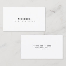 ミニマエレガントリストクリーン澄んとホワイト 名刺