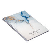 ミニマエレガントリストコンテンポラリーブルーアゲート ノートブック (右側)