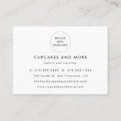 ミニマエレガントリストサンキュービジネスカード 名刺 (裏面)